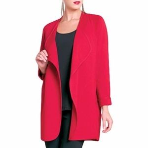 NWT Clara Sun Woo Ponte Knit Open Duster Jacket